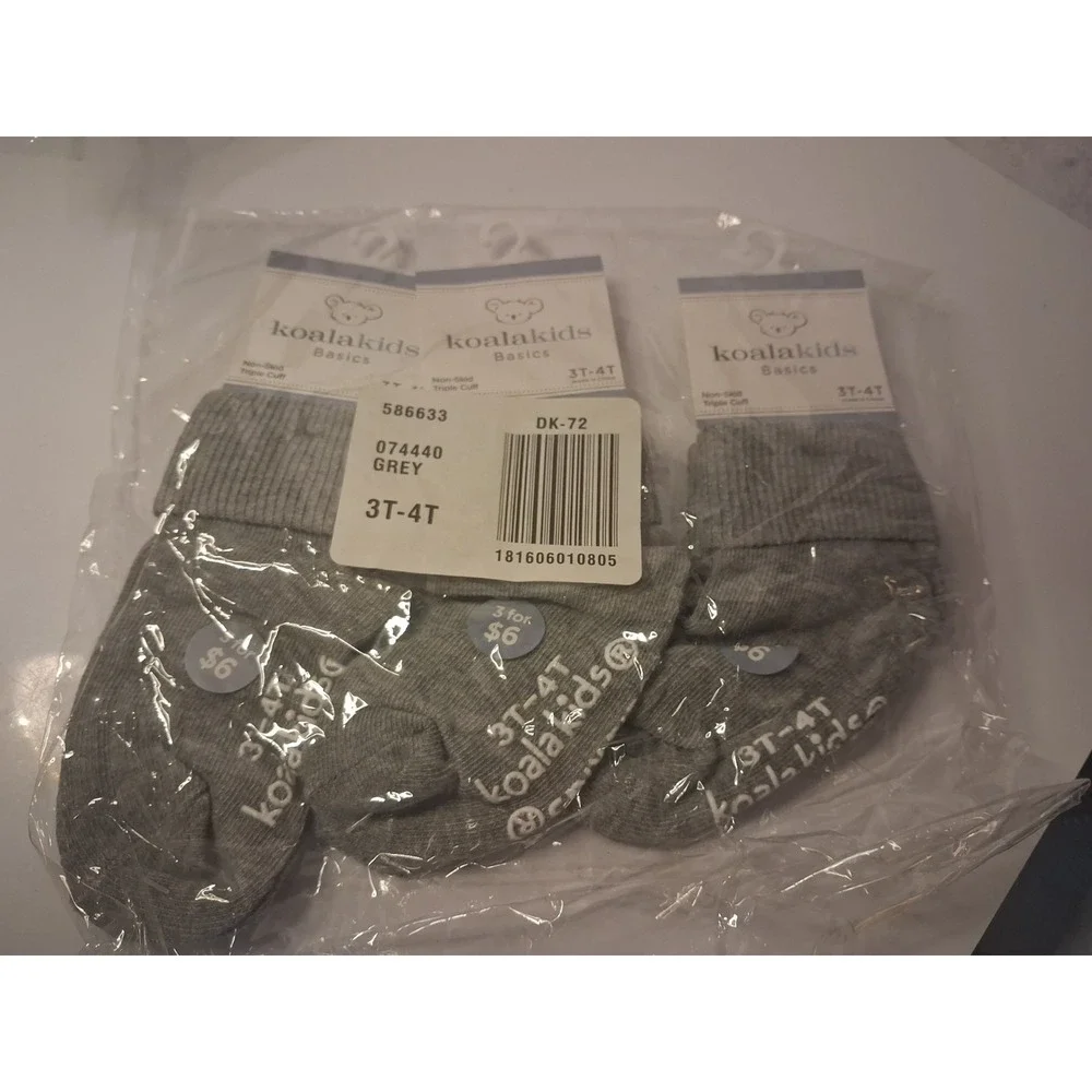 Koalakids Basics Cotton Baby Booties & Mittens Set (3 Pairs) - Size 3T-4T